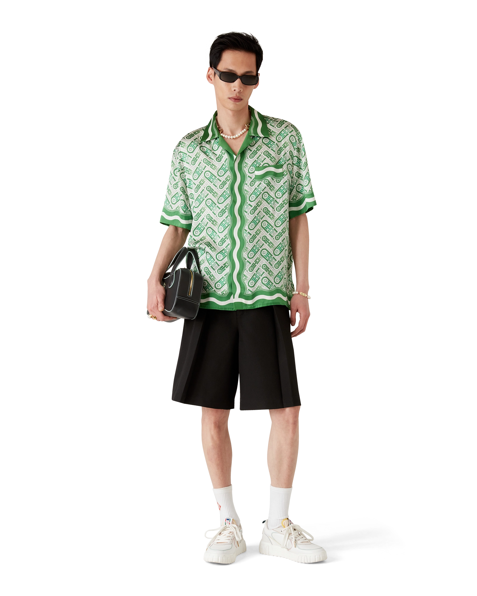 Ping Pong Short Sleeve Silk Shirt