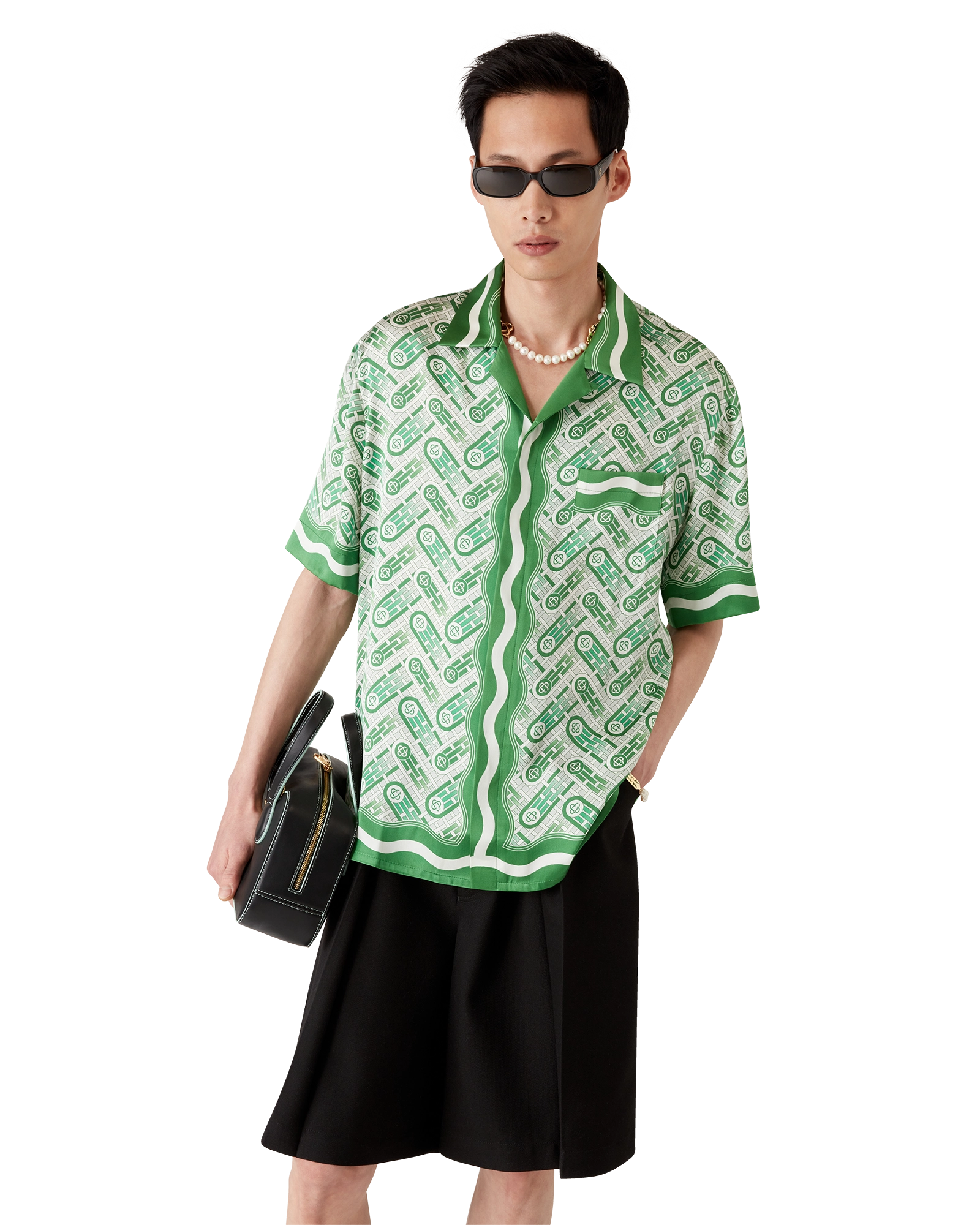 Ping Pong Short Sleeve Silk Shirt
