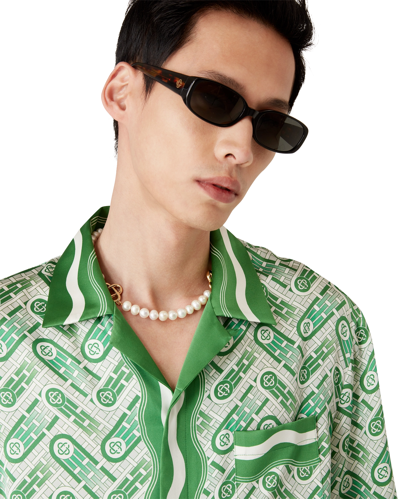 Ping Pong Short Sleeve Silk Shirt