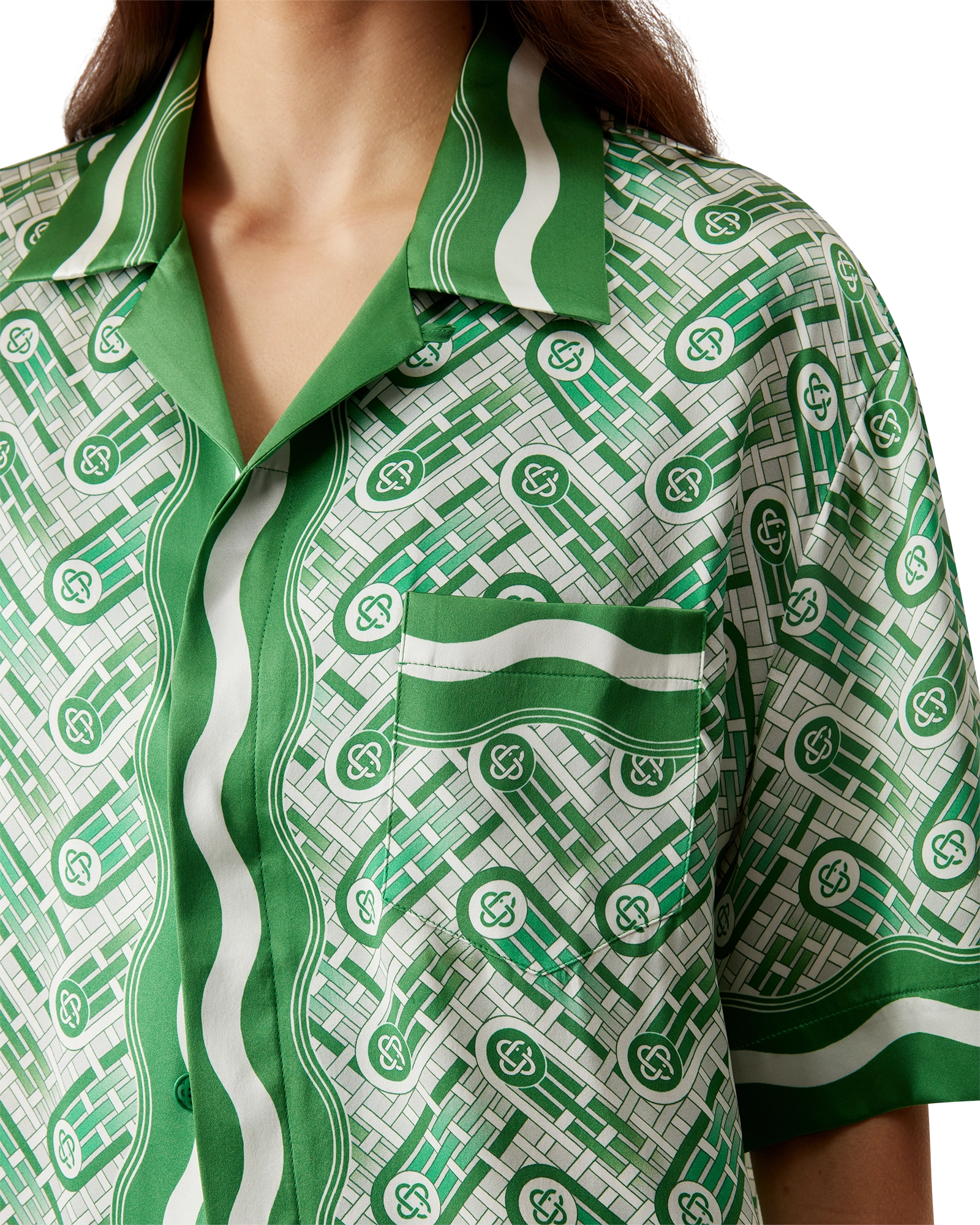 Ping Pong Short Sleeve Silk Shirt