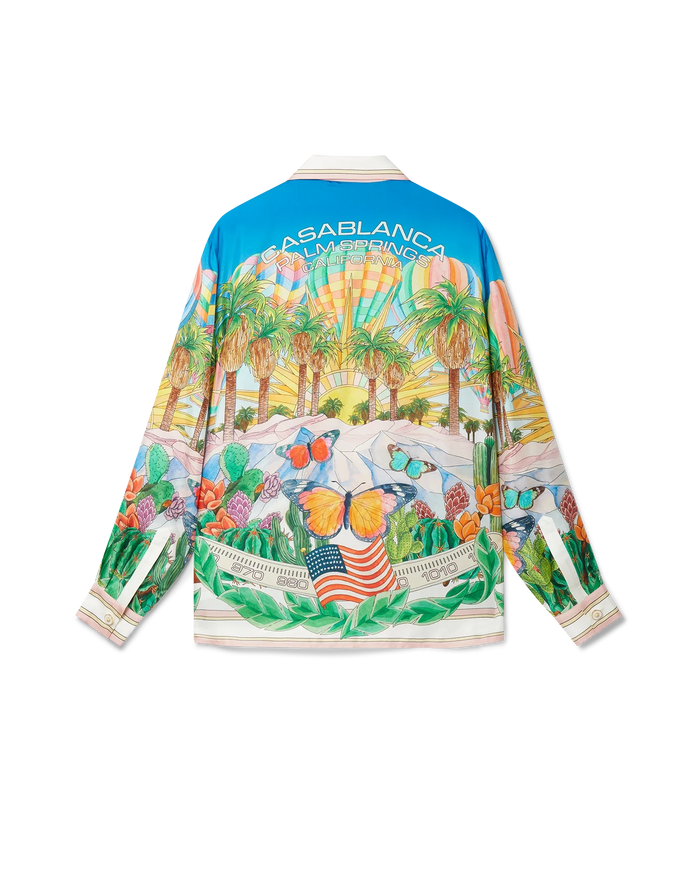 Psychadelic Cuban Collar Silk Shirt