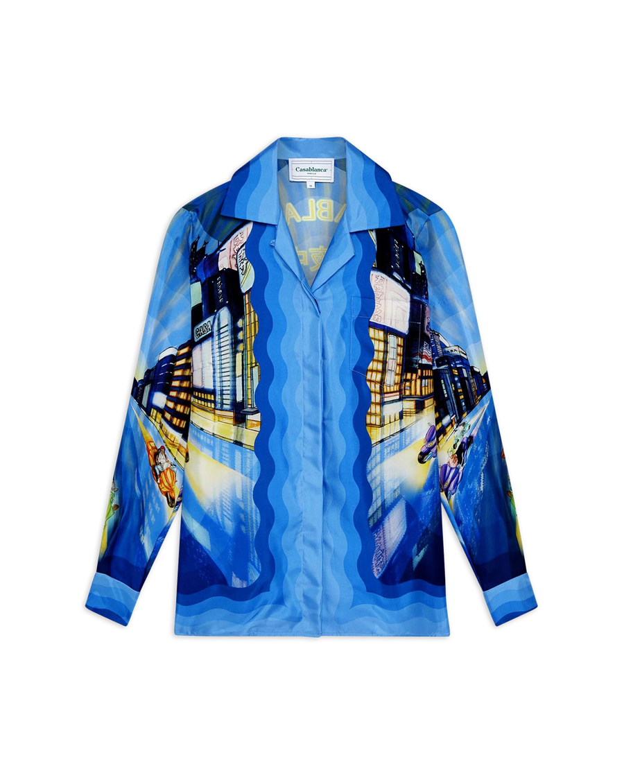 Tokyo Night Silk Shirt