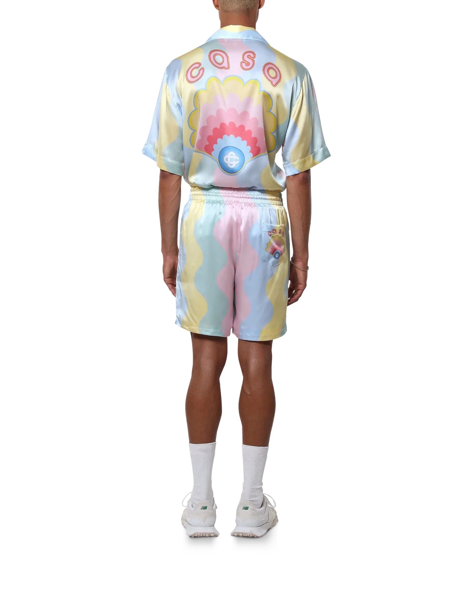 Short en soie Casa Shell Wave