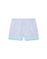 Blue Ping Pong Monogram Swim Trunks