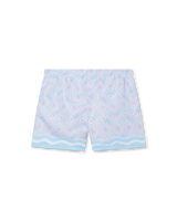 Blue Ping Pong Monogram Swim Trunks