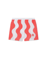 Red Memphis Wave Swim Trunks