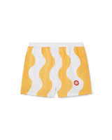 Yellow Memphis Wave Swim Trunks