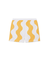 Yellow Memphis Wave Swim Trunks