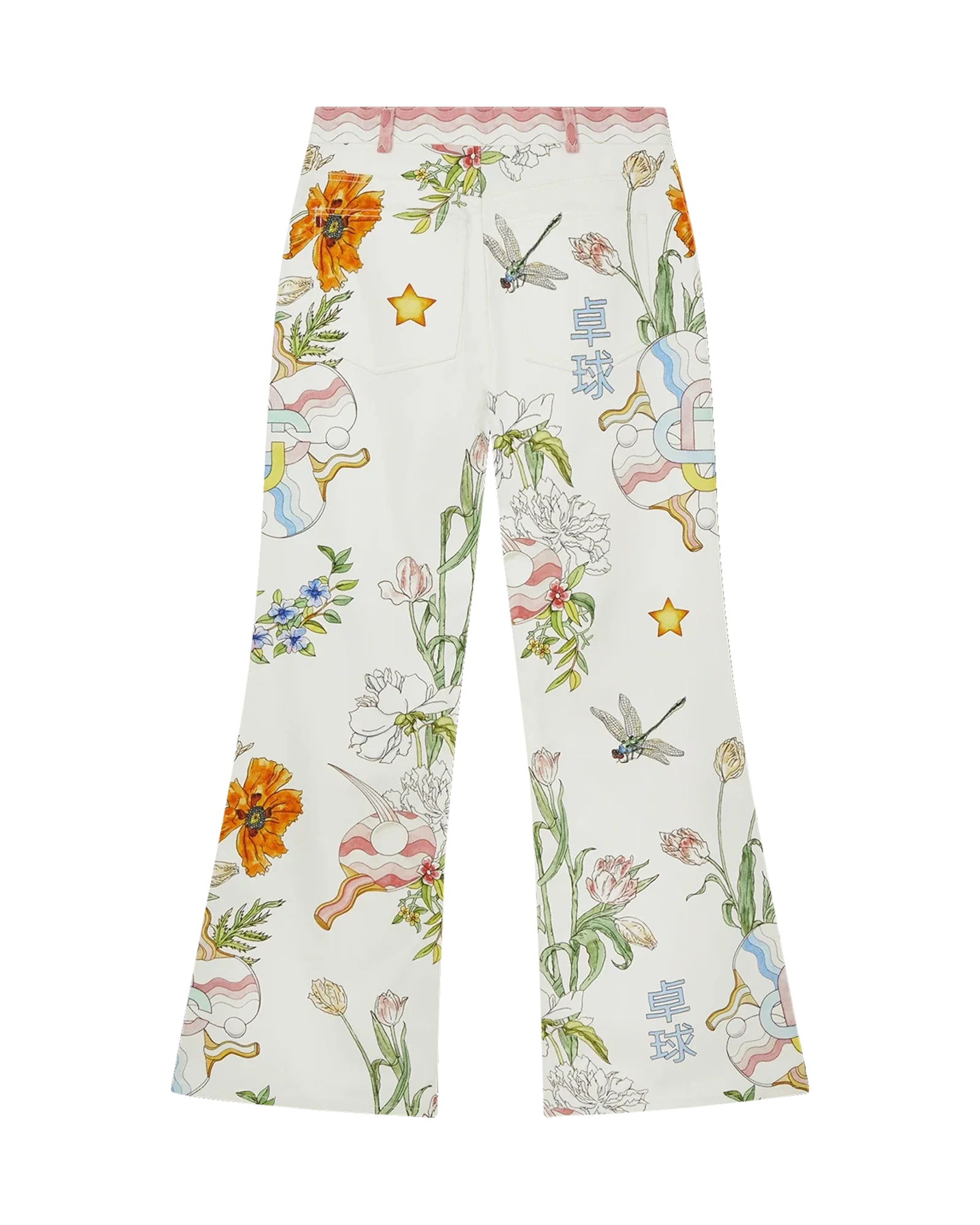 Denim Ping Pong Fleurie Jour Trousers