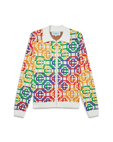 Rainbow Monogram Zip Up Jumper