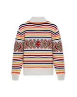 Multicolour Zip Up Diamond Jumper