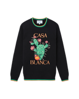 Cactus Et Orange Intarsia Sweater