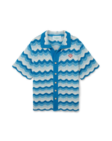 Wavy Gradient Crochet Shirt