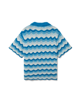 Wavy Gradient Crochet Shirt