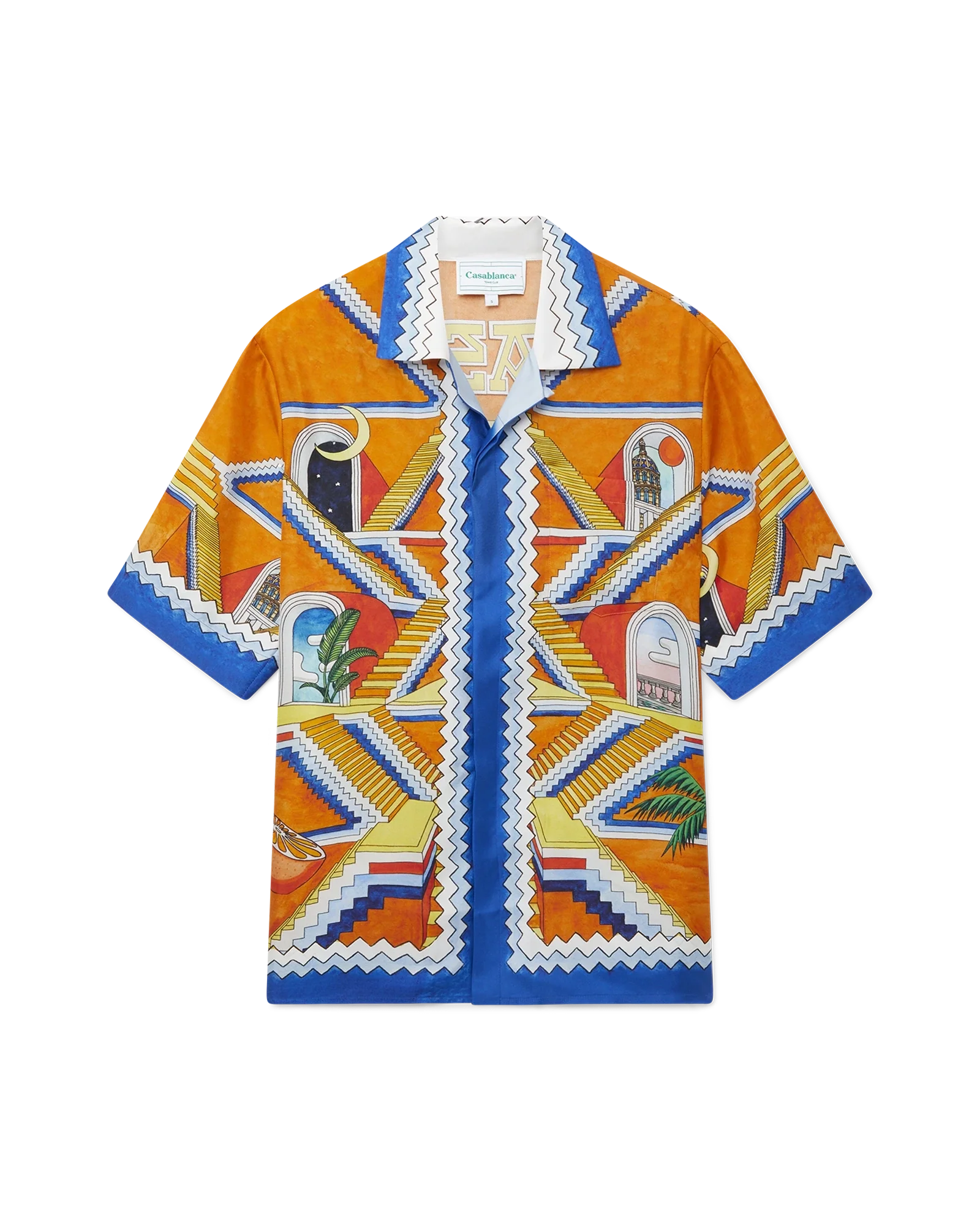 Escalier Infini Short Sleeve Silk Shirt