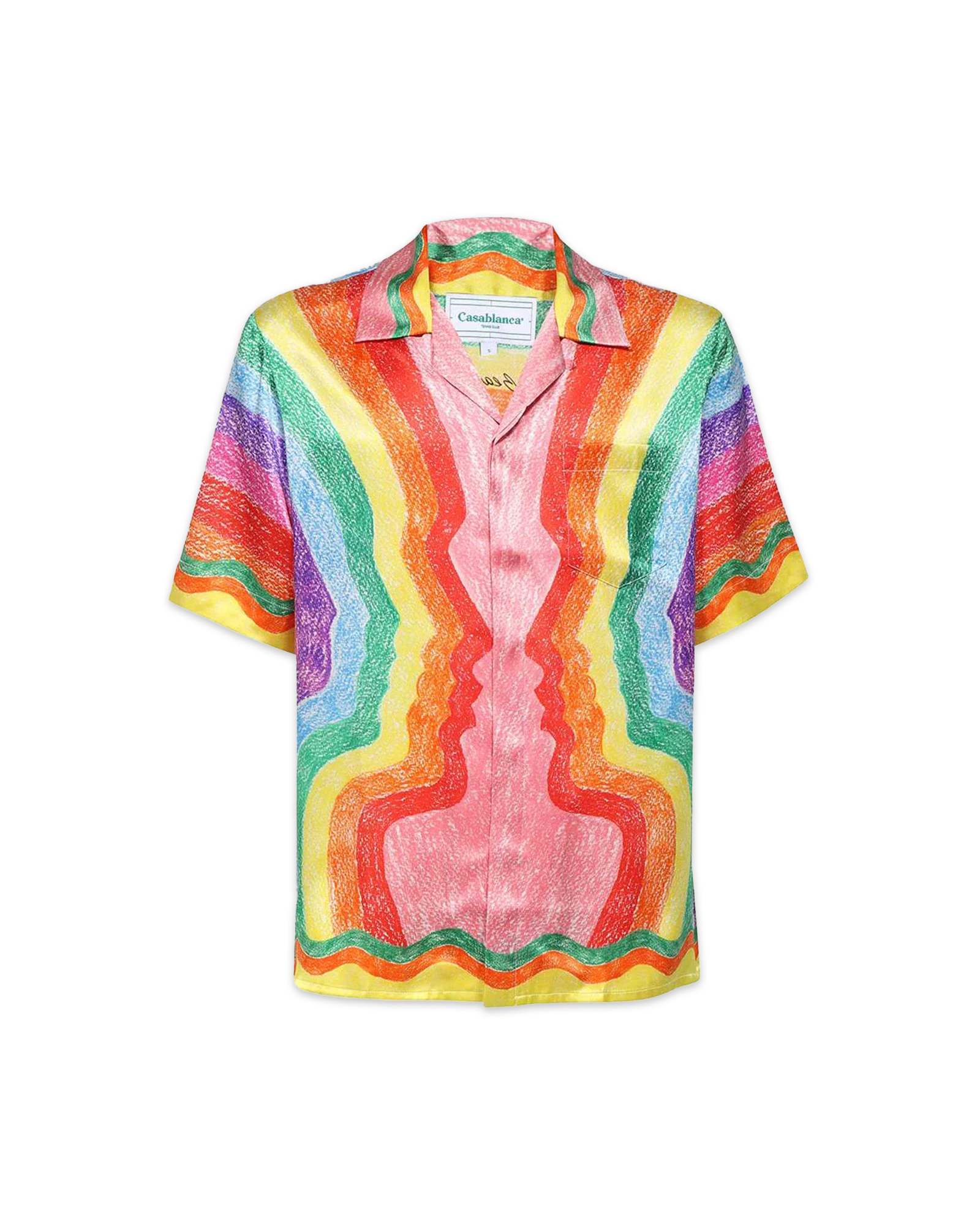 Mind Vibrations Short Sleeve Silk Shirt