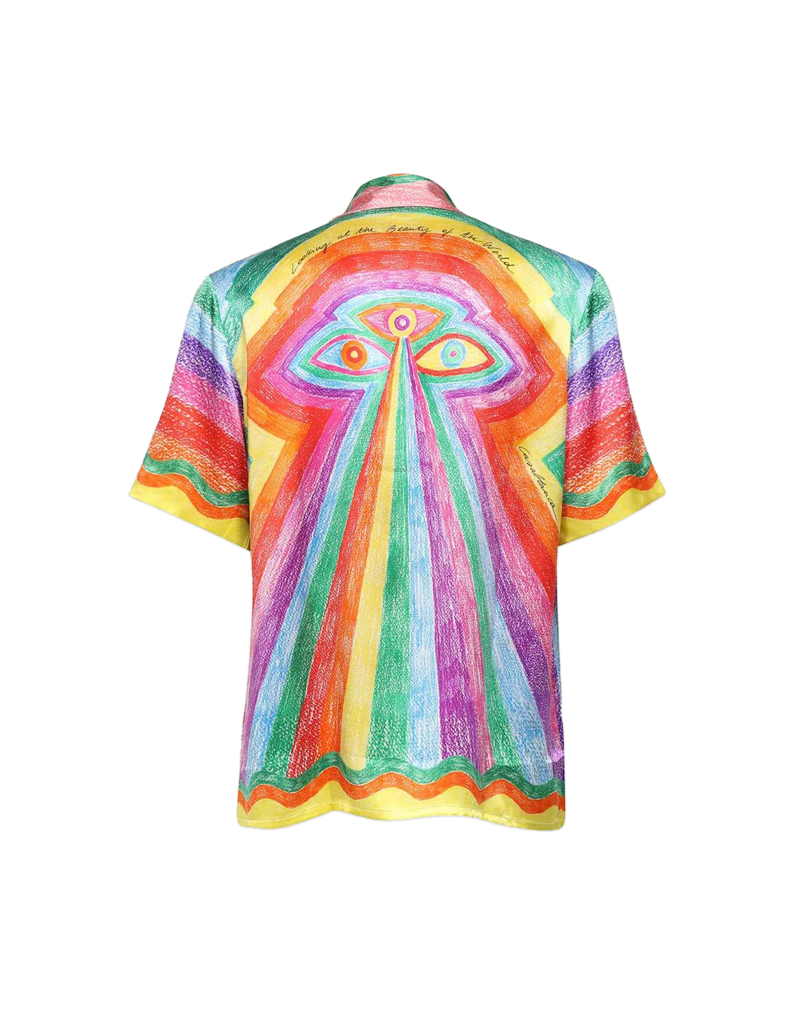 Mind Vibrations Short Sleeve Silk Shirt