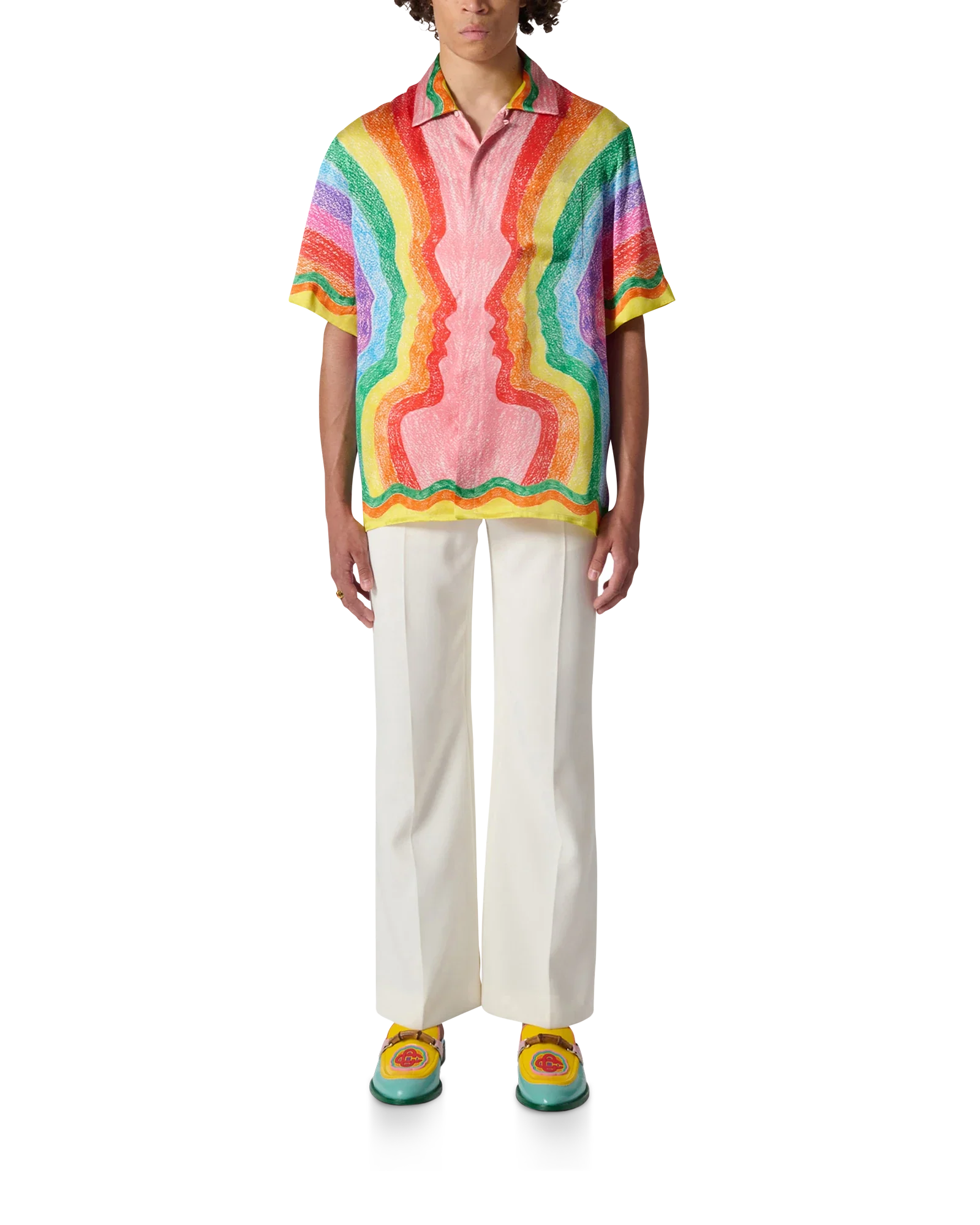 Mind Vibrations Short Sleeve Silk Shirt
