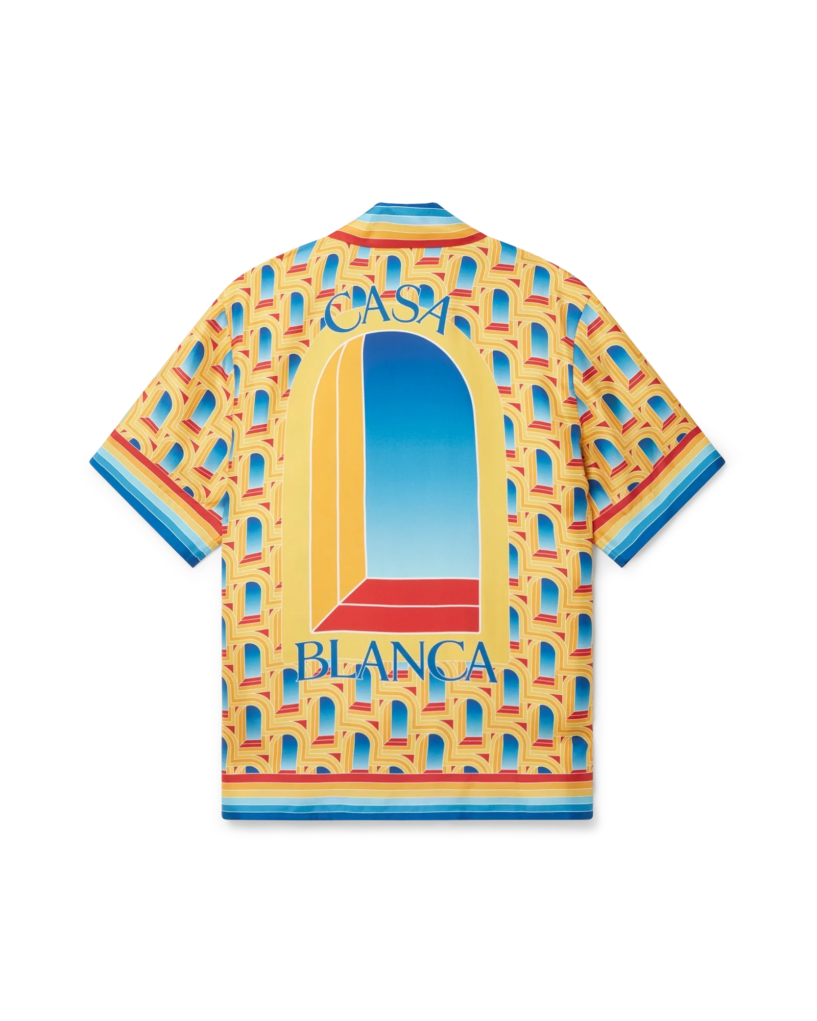 L' Arche De Jour Cuban Collar Silk Shirt