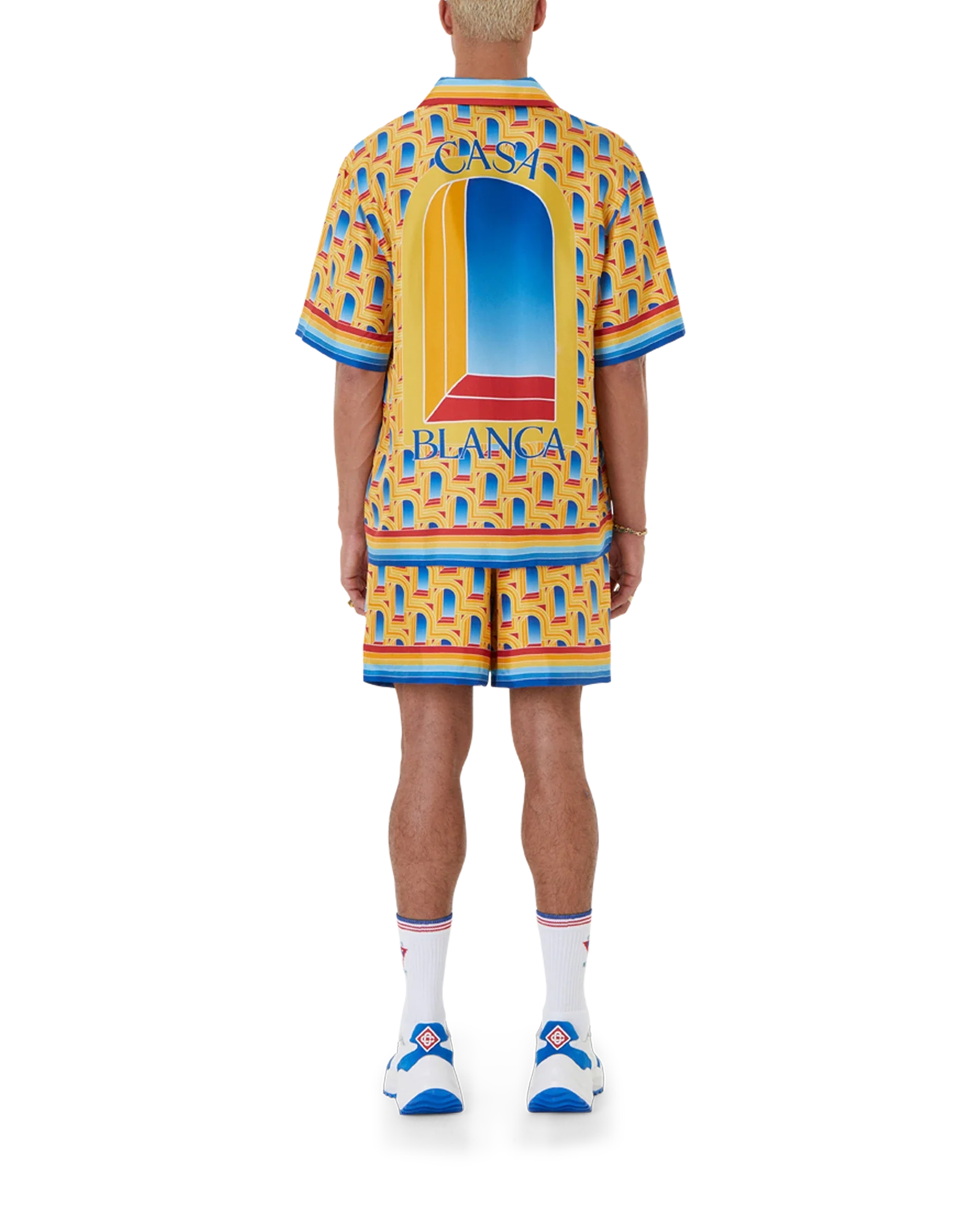 L'Arche De Jour Cuban Collar Silk Shirt
