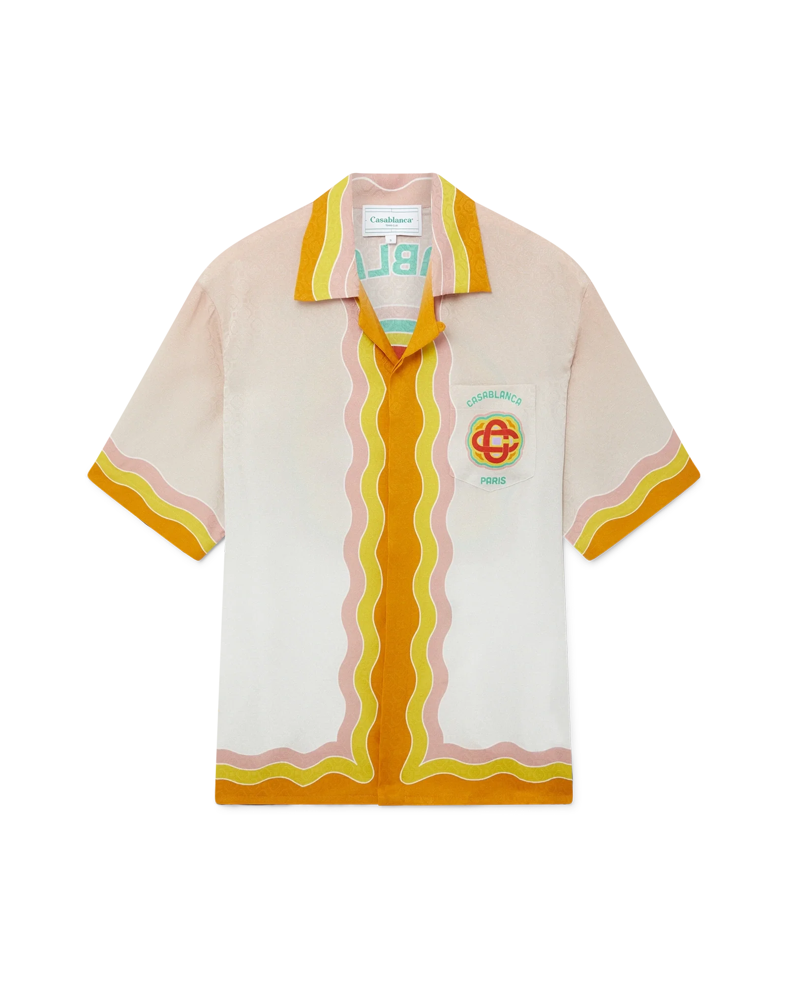 Rainbow Monogram Silk Shirt