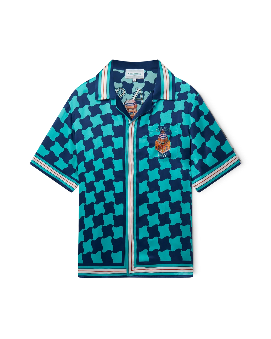 Pool Tile Silk Shirt