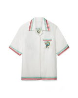 Casablanca Caviar Kaspia Cuban Collar Silk Shirt