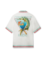 Casablanca Caviar Kaspia Cuban Collar Silk Shirt