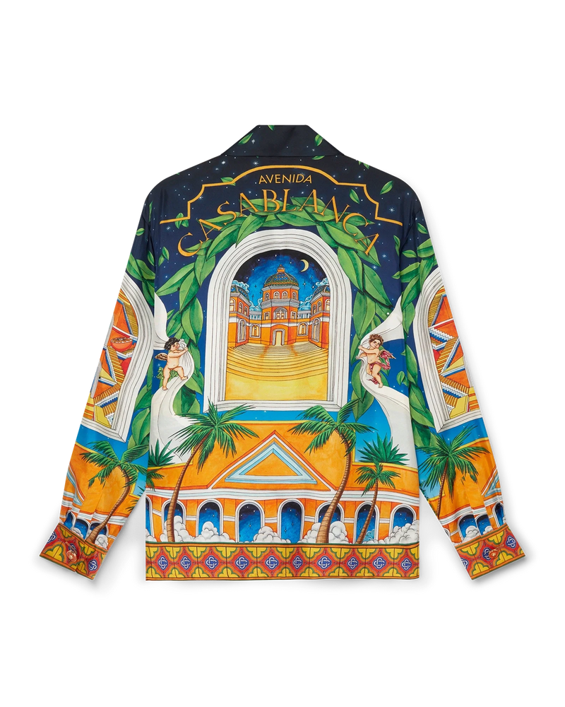 CASABLANCA / Tennis Club Silk Shirt/S/シルク/マルチカラー/総柄/MS23-SH-006-07 Tennis Club Silk Shirt | Casablanca Paris