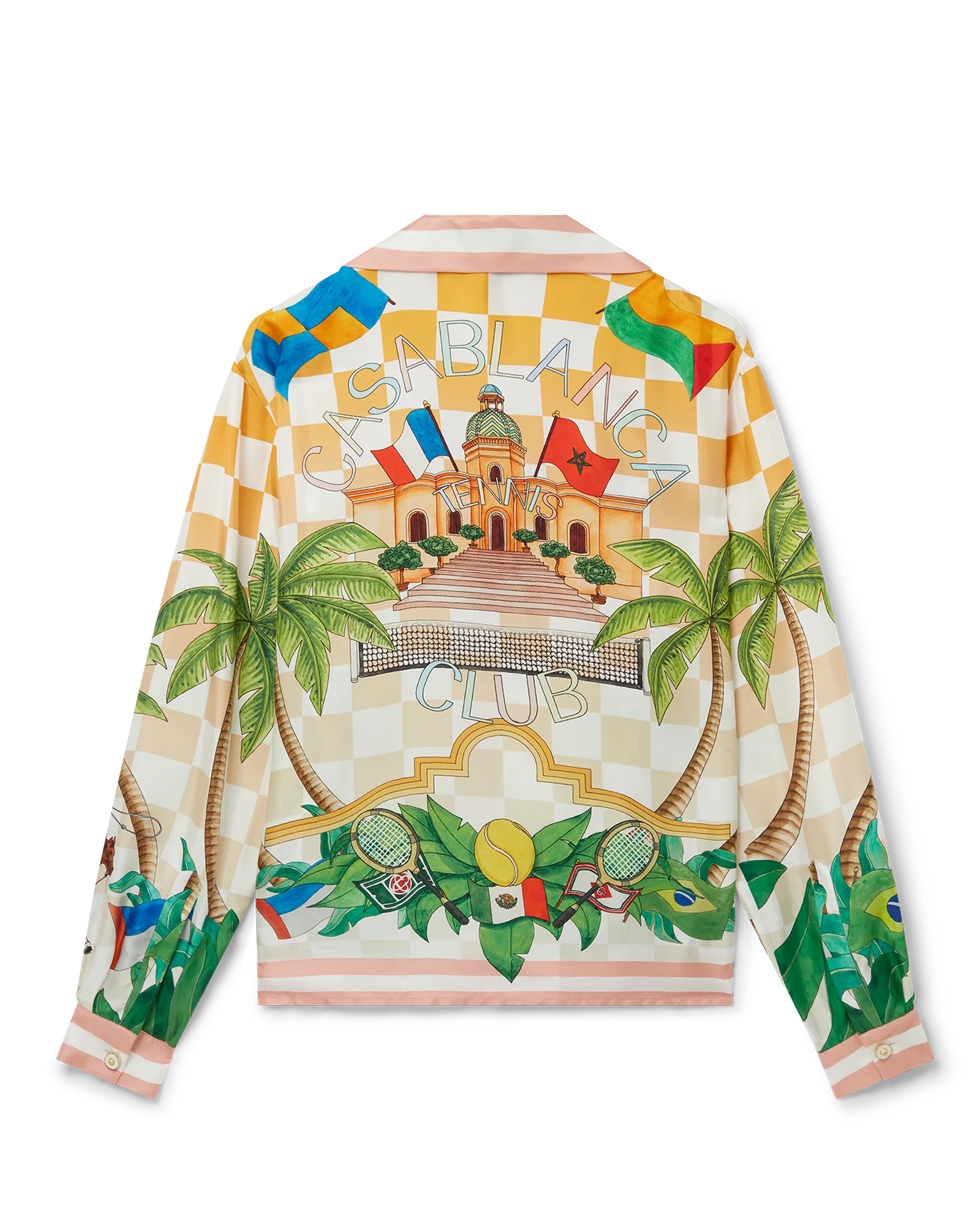 Tennis Club Long Sleeve Silk Shirt