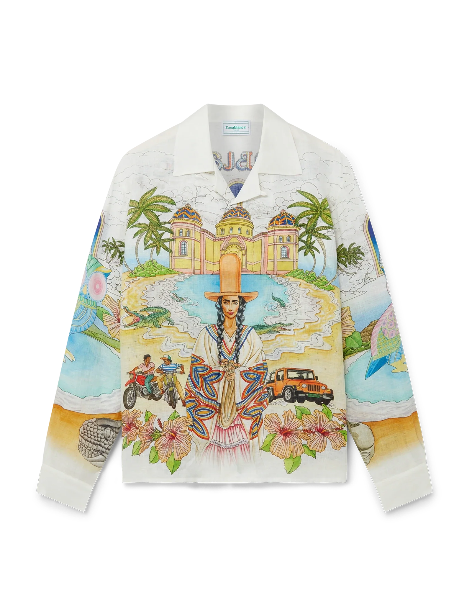 Spirit Lake Cuban Collar Linen Shirt