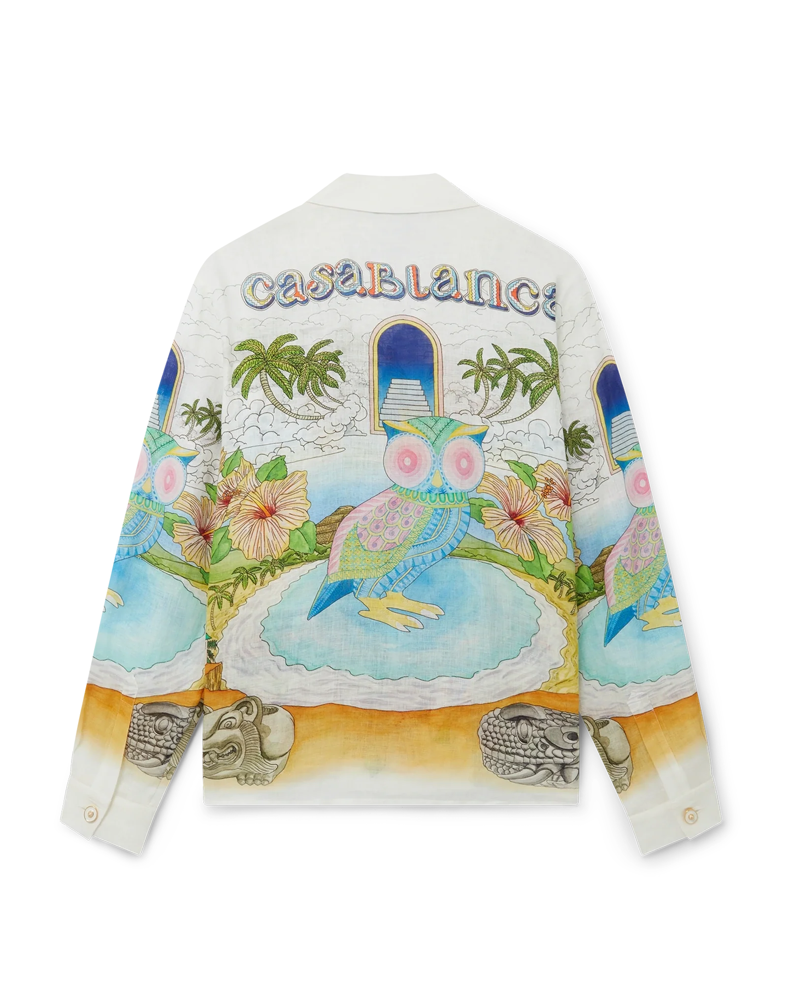 Spirit Lake Cuban Collar Linen Shirt