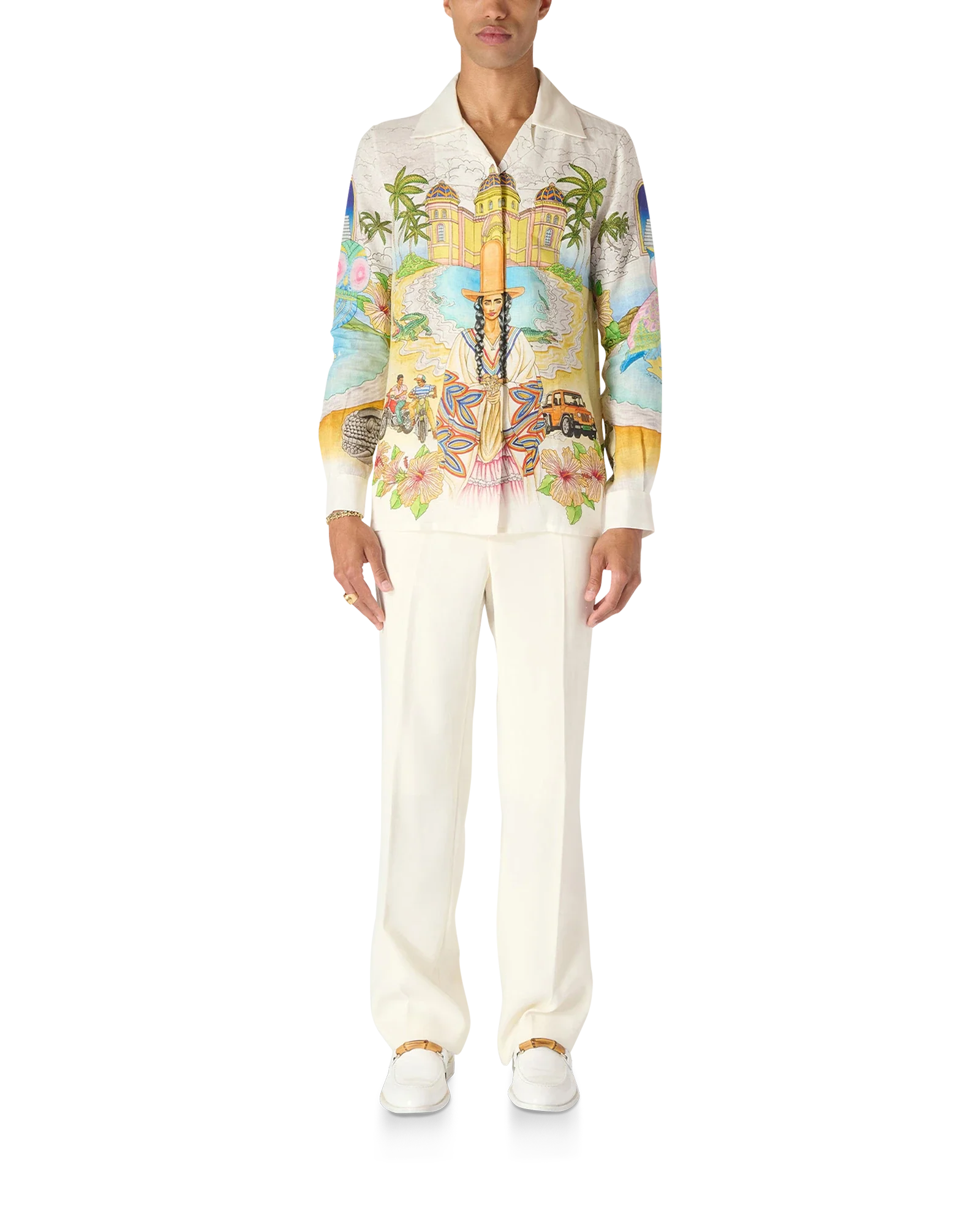 Spirit Lake Cuban Collar Linen Shirt