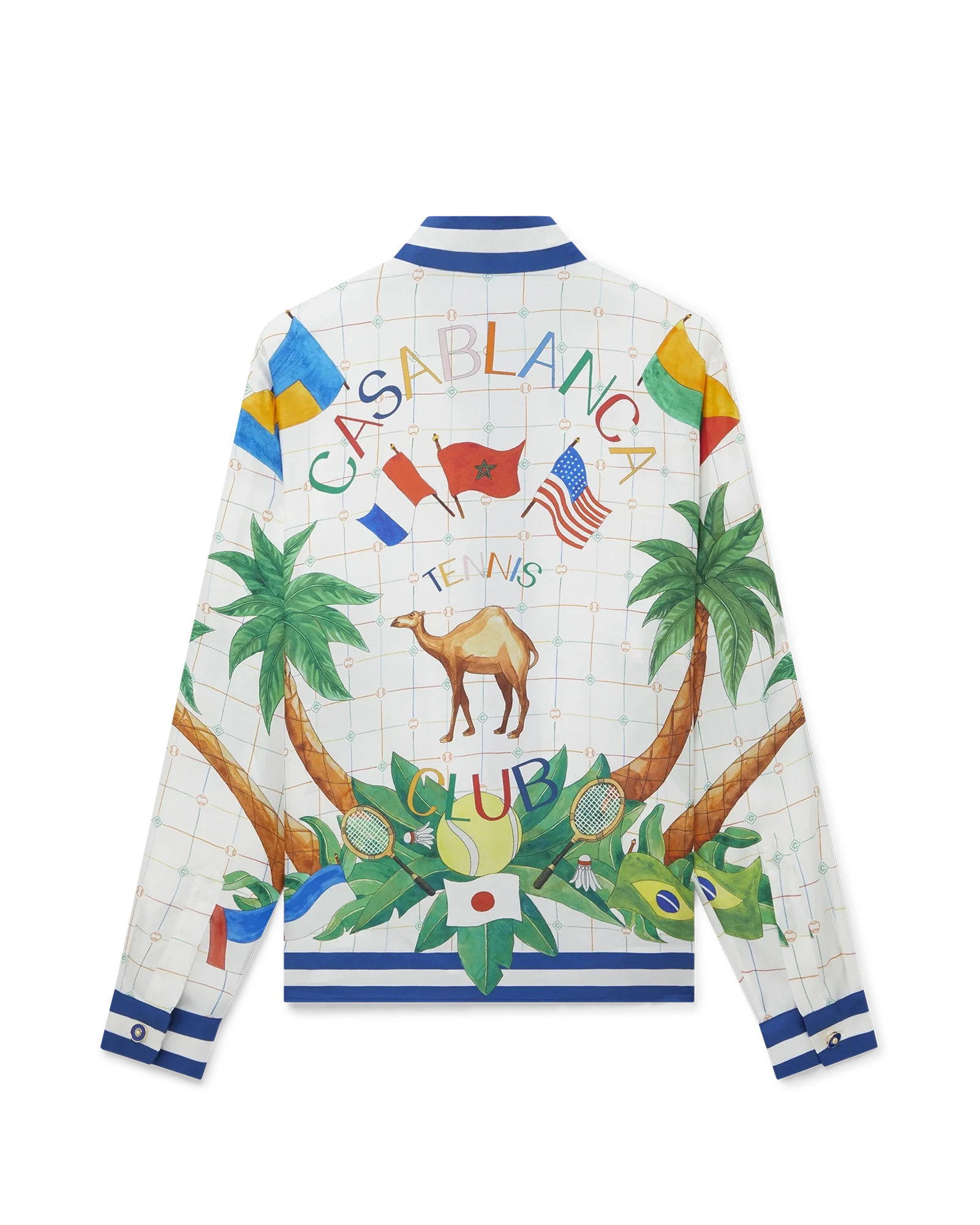 Tennis Club Classic Long Sleeve Silk Shirt