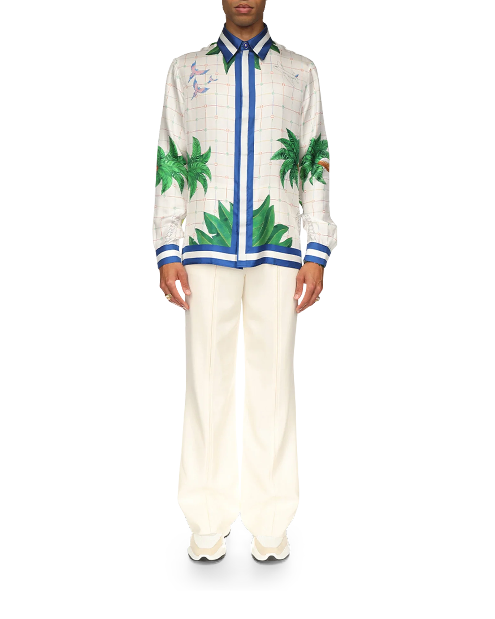 Tennis Club Classic Long Sleeve Silk Shirt