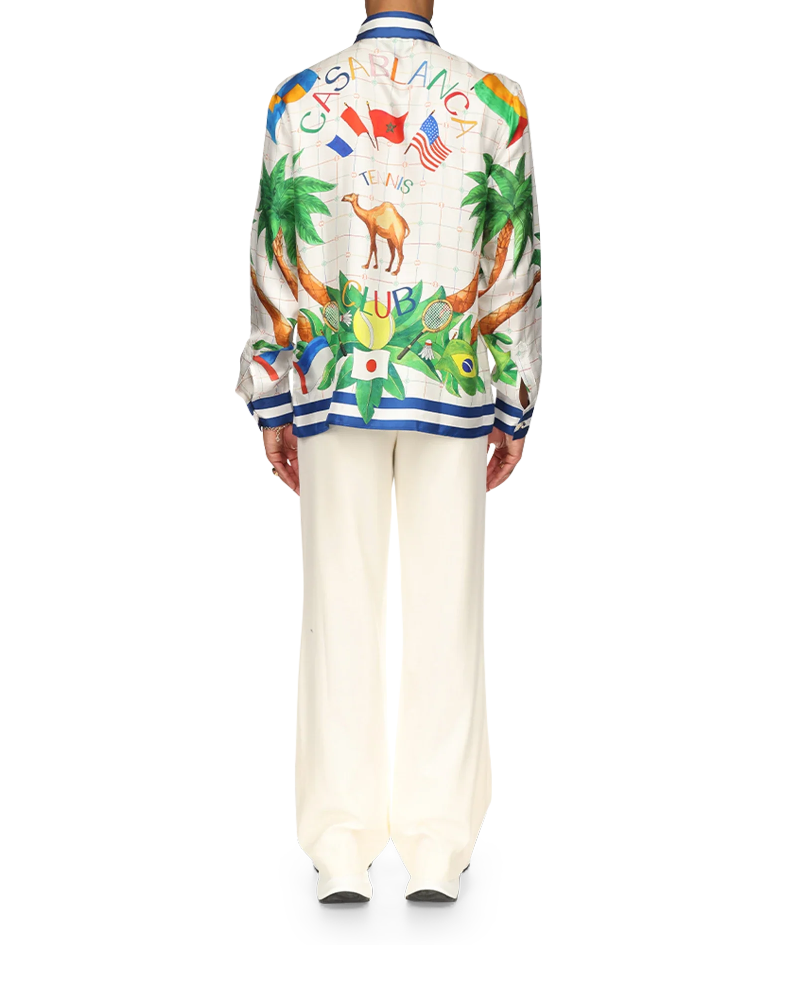 Tennis Club Classic Long Sleeve Silk Shirt