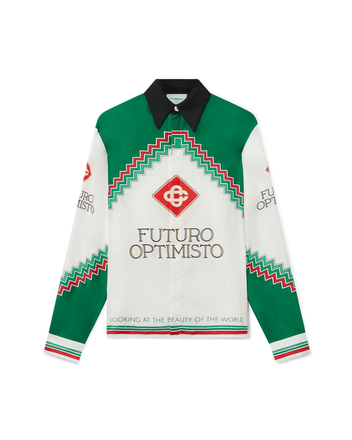 Futuro Optimisto Silk Shirt | Casablanca Paris Futuro Optimisto Silk Shirt | Casablanca Paris