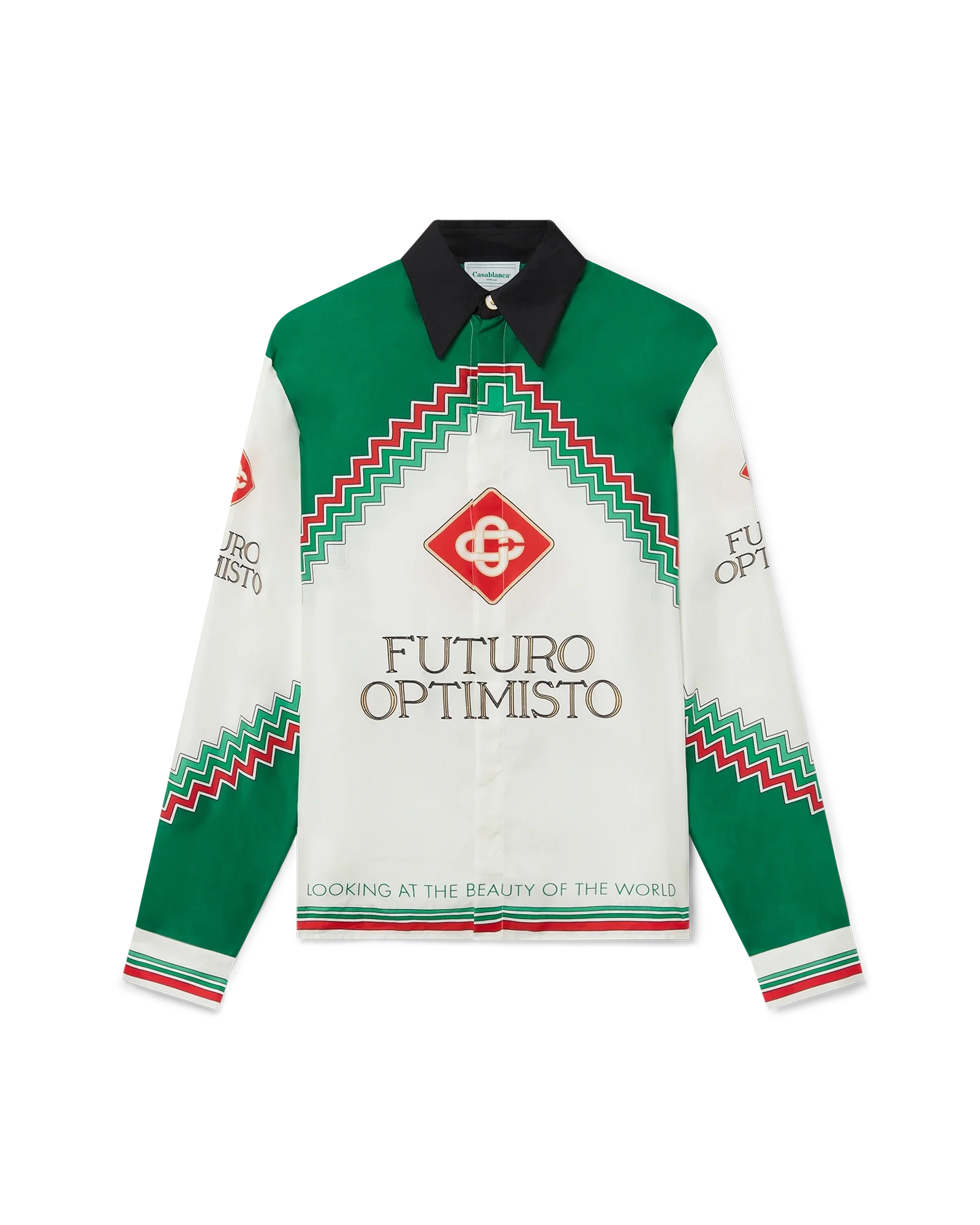 Futuro Optimisto Long Sleeve Silk Shirt