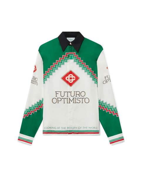 Futuro Optimisto Silk Shirt | Casablanca Paris Futuro Optimisto Silk Shirt | Casablanca Paris