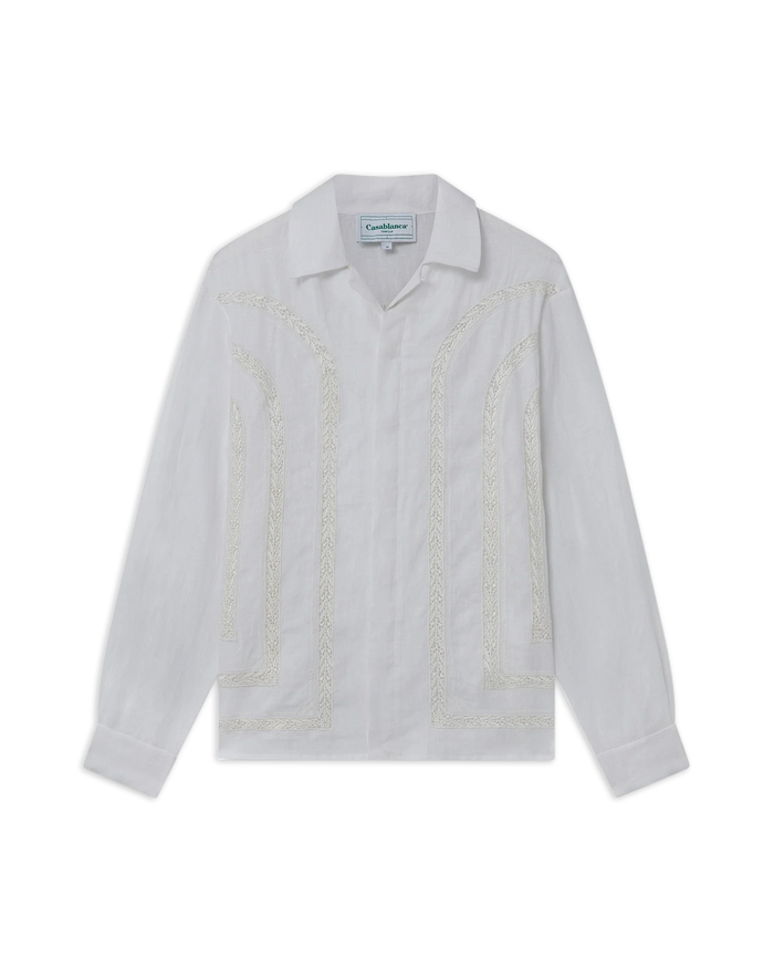 Broderie Anglaise Linen Shirt