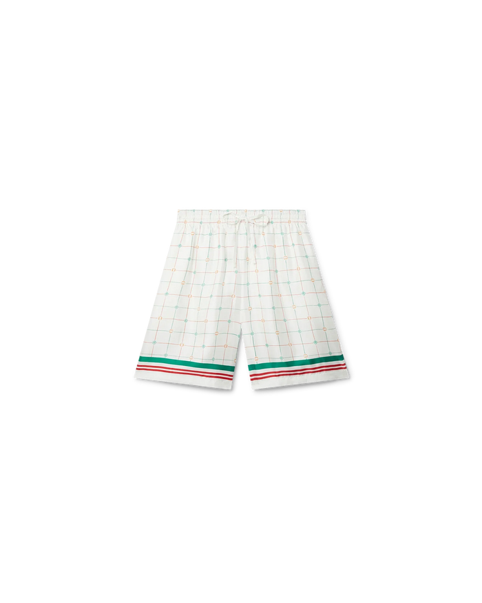 Tennis Club Check Silk Shorts