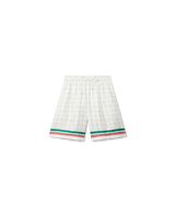 Tennis Club Check Silk Shorts