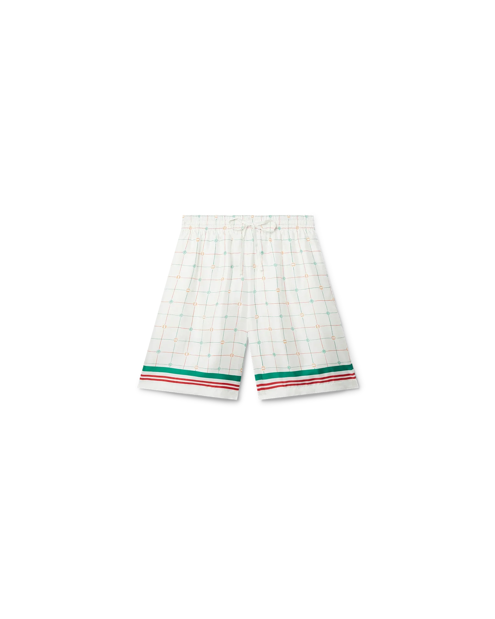 Tennis Club Check Silk Shorts