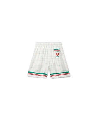 Tennis Club Check Silk Shorts