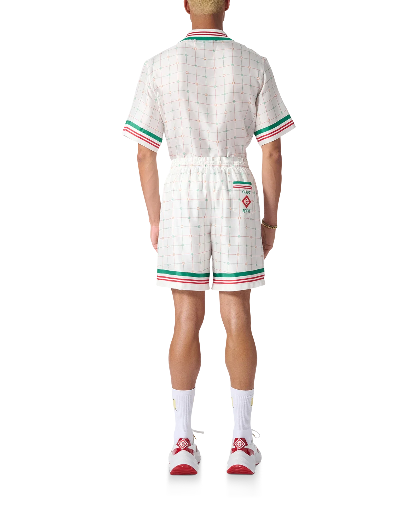 Tennis Club Check Silk Shorts