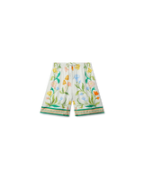 L'Arche Fleurie Silk Shorts