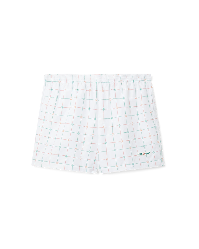 Tennis Check Swim Trunks