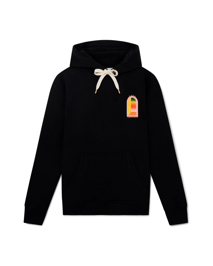 Gradient sleeve hooded sweatshirt clearance