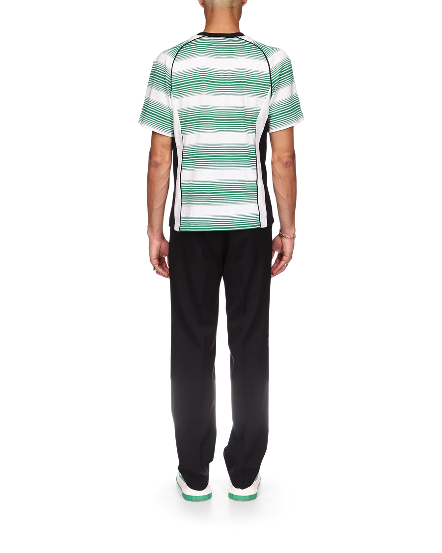 Gradient Stripe Panelled T-Shirt