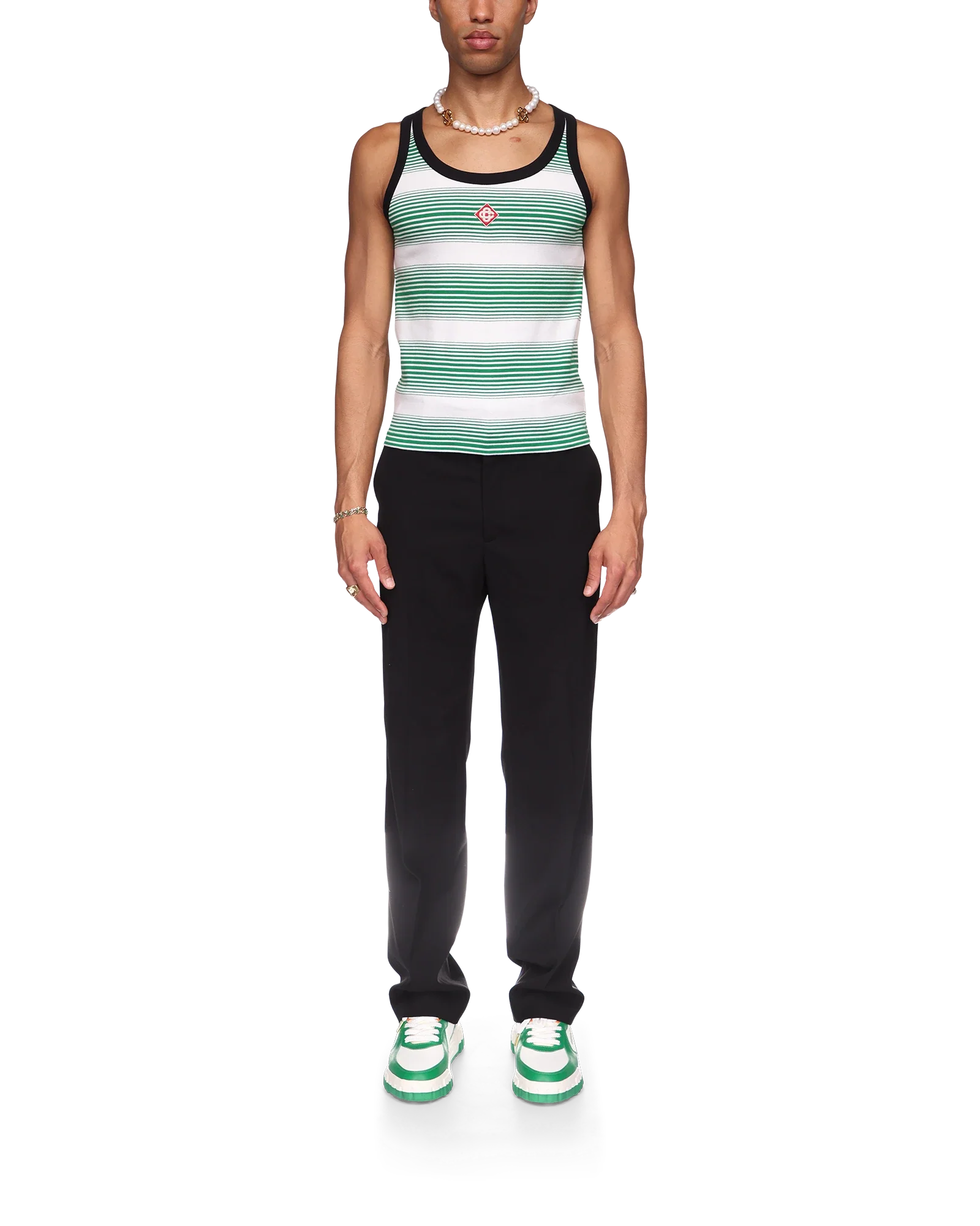 Gradient Stripe Ringer Tank Top